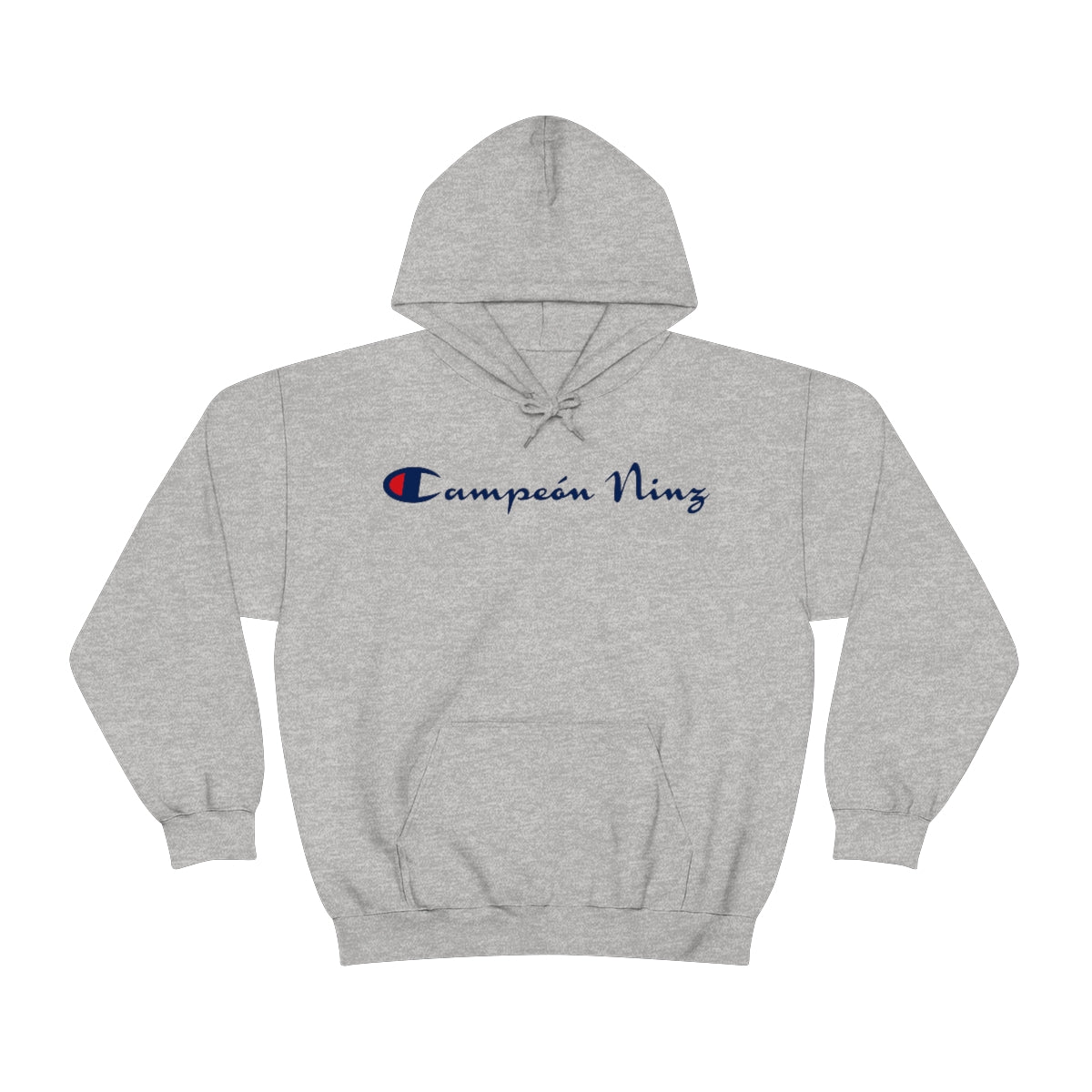 Champion Ninz™ GREY  Hooded Sweatshirt (Front)