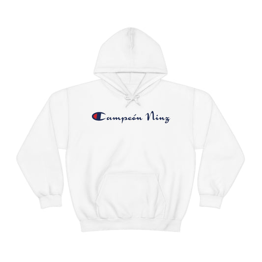 Champion Ninz™ WHITE Hoodie (Front & Back)